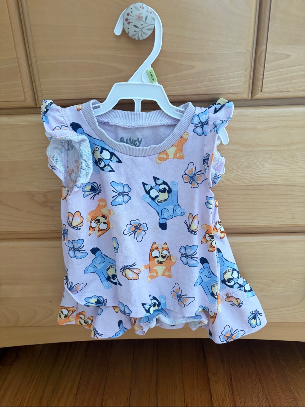 Lucy Pink Tank Top with Blue and Orange Character Print